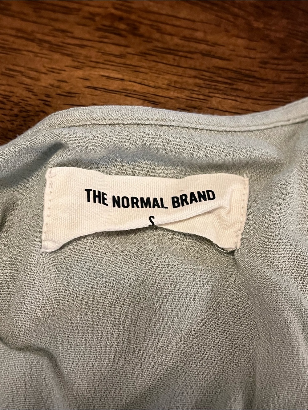 The Normal Brand Deep V Button Thru Dress Sz S Sage Green Midi - Picture 4 of 14
